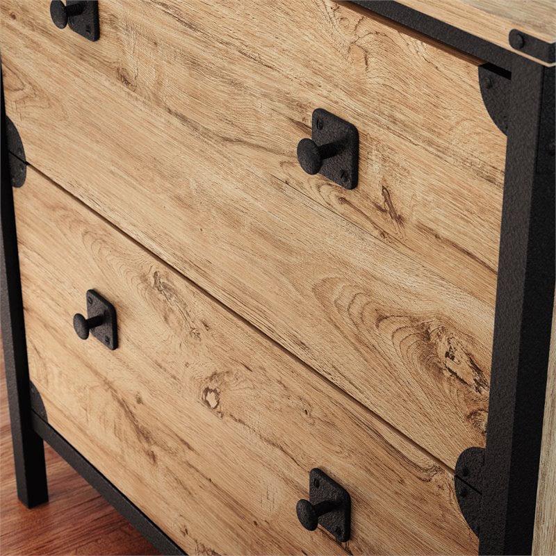 Sauder Steel River 2-Drawer Lateral File Cabinet, Milled Mesquite Finish - Image 9