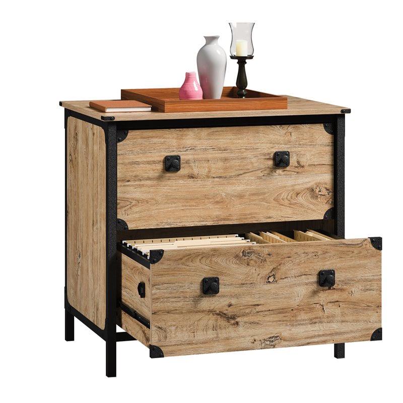 Sauder Steel River 2-Drawer Lateral File Cabinet, Milled Mesquite Finish - Image 5