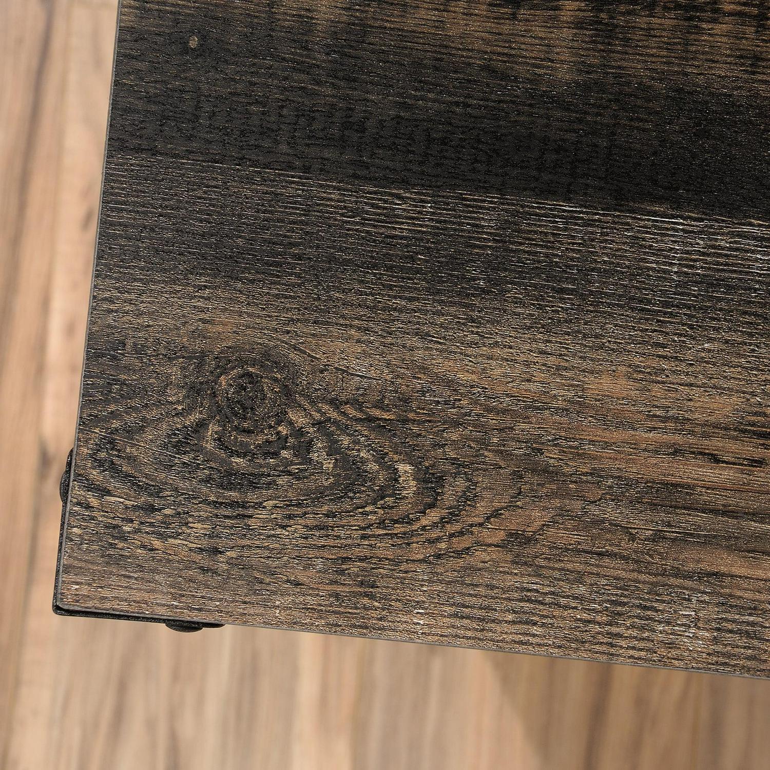 Sauder Steel River 2-Drawer Mobile File Cabinet, Carbon Oak Finish - Image 5