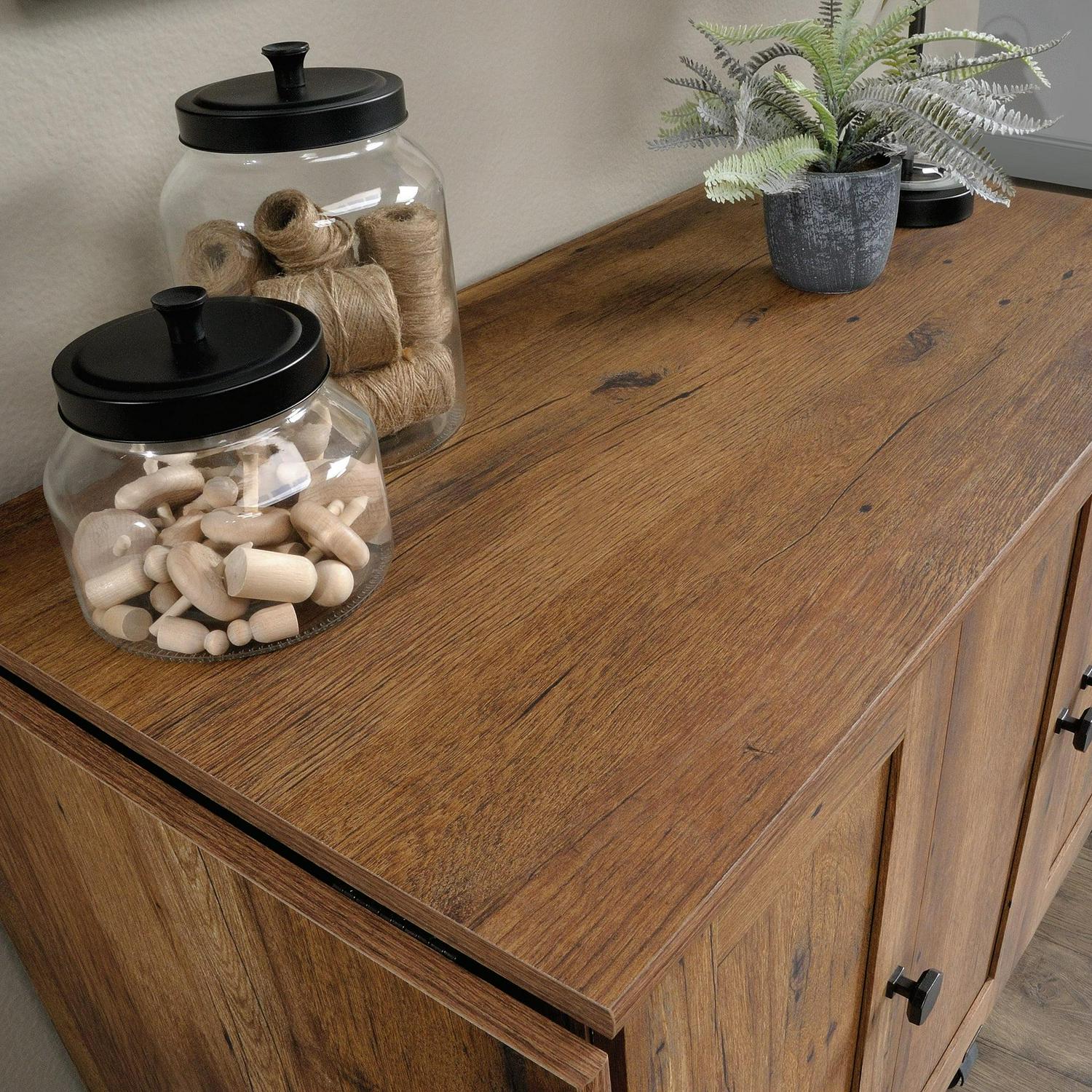 Sauder Storage Sewing and Craft Cart, Vintage Oak Finish - Image 7