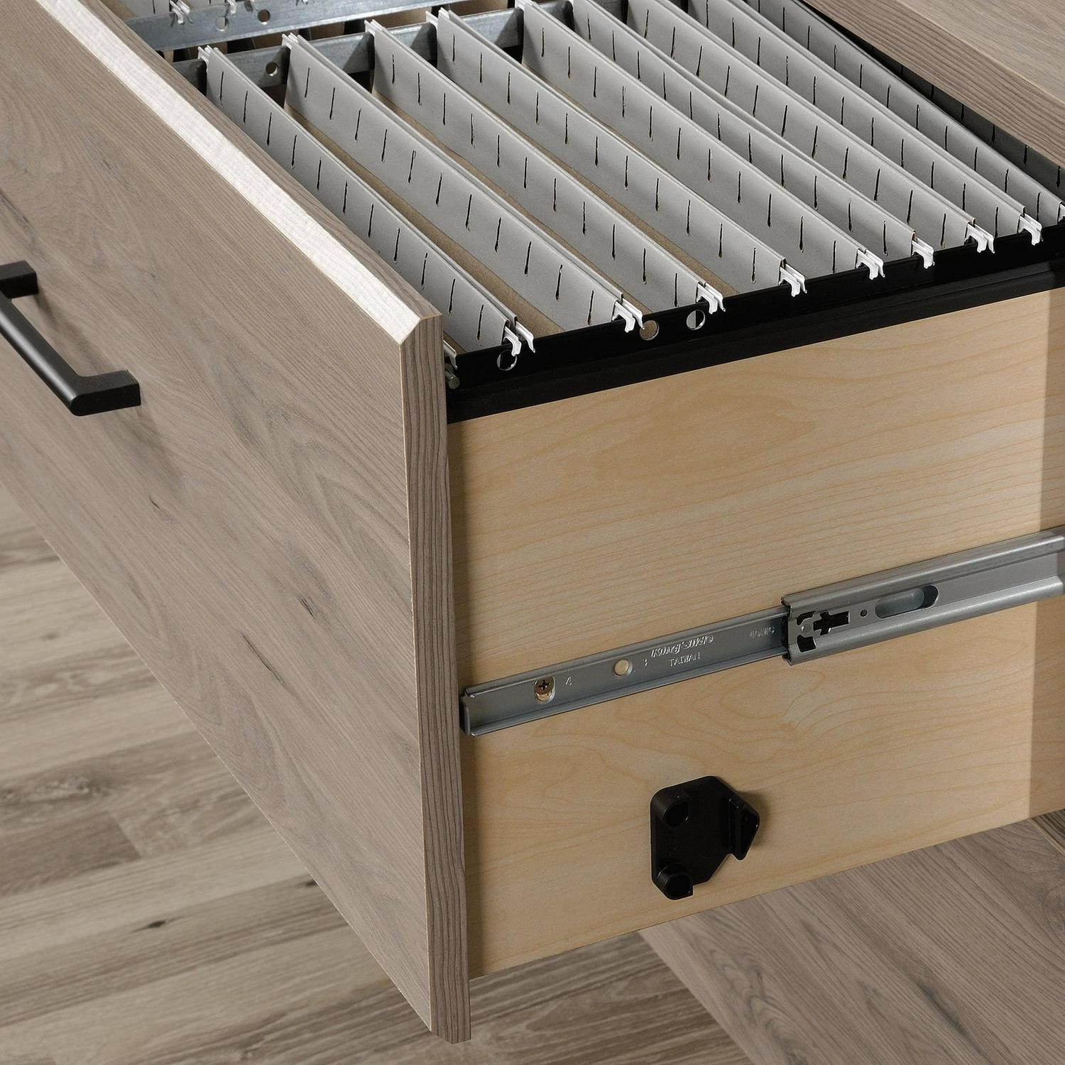 Sauder Summit Station Lateral File, Laurel Oak Finish - Image 7