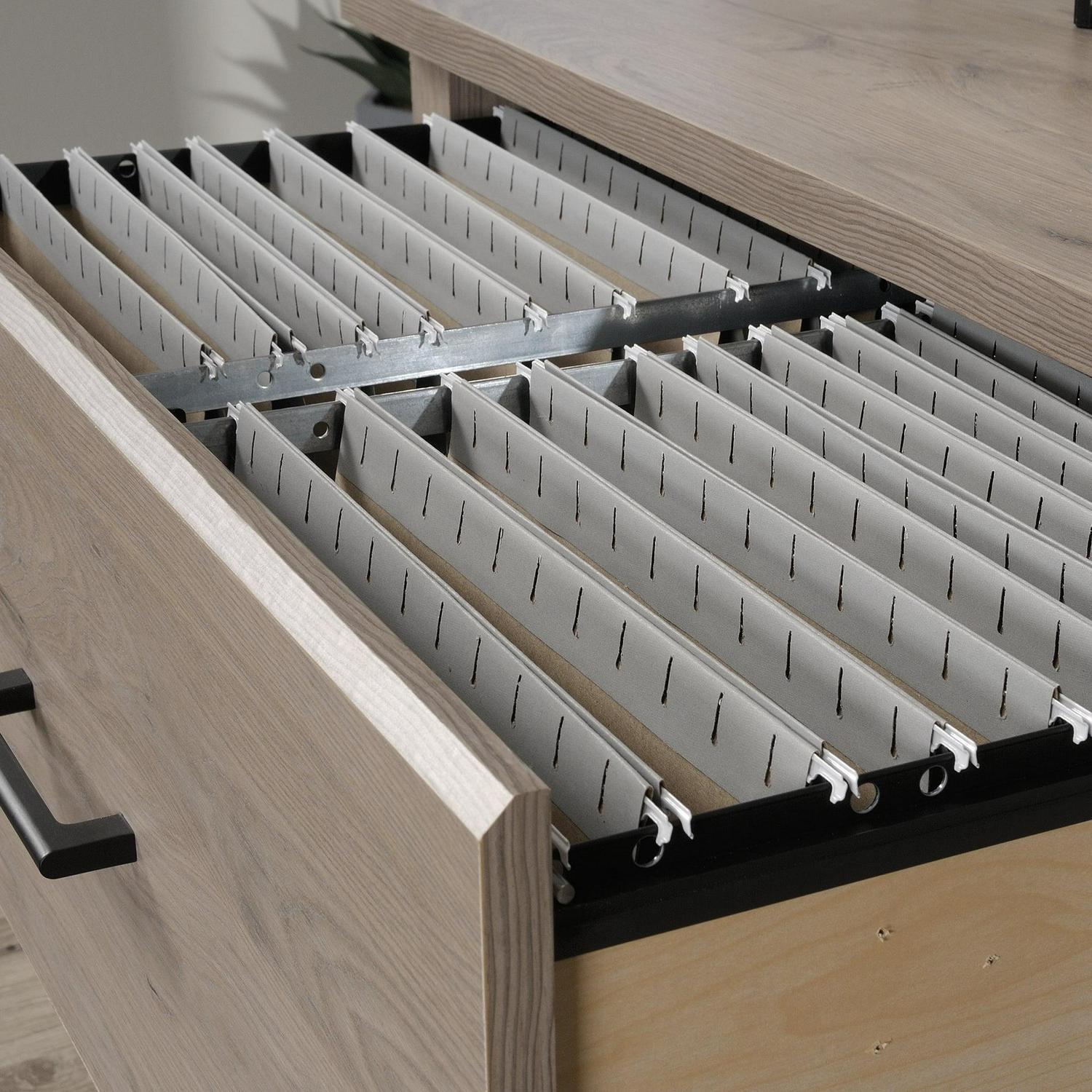 Sauder Summit Station Lateral File, Laurel Oak Finish - Image 6