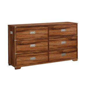 Sauder Vista Key 6 Drawer Dresser, Blaze Acacia Finish