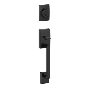 Schlage F92-Cen Century Exterior One-Sided Dummy Handleset - Black
