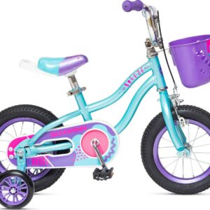 Schwinn 12" Breeze Girls Kids Bike with Basket, Teal, Recommended for Ages 2 - 4