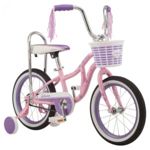 Schwinn Bloom 16-in. Kid's Bike with Training Wheels, Pink Child Bicycle