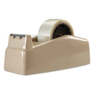 Scotch C-22 Two-Roll Desktop Tape Dispenser, 3" Core, High-Impact Plastic, Tan, 13.37 x 5.62 x 5.12"