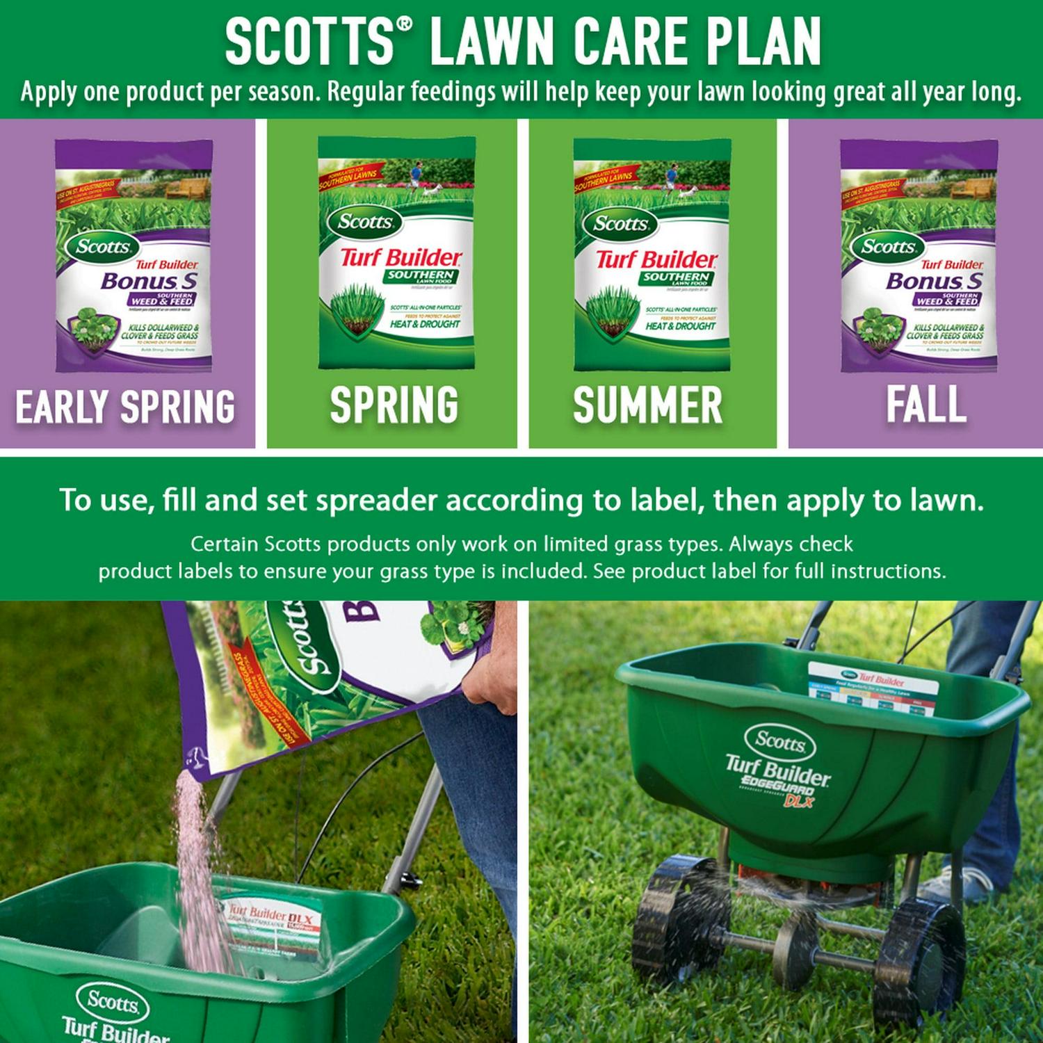 Scotts Turf Builder 4-Bag Southern Lawn Care Bundle, For Small Yards, 5,000 sq. ft. - Image 2
