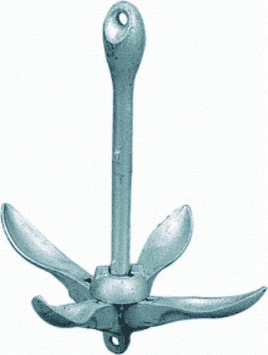 SeaDog 318009 Galvanized Folding 18" Anchor, 1/2" Diameter, 10' to 13' Chain Length, Fits 5' to 18' Boats