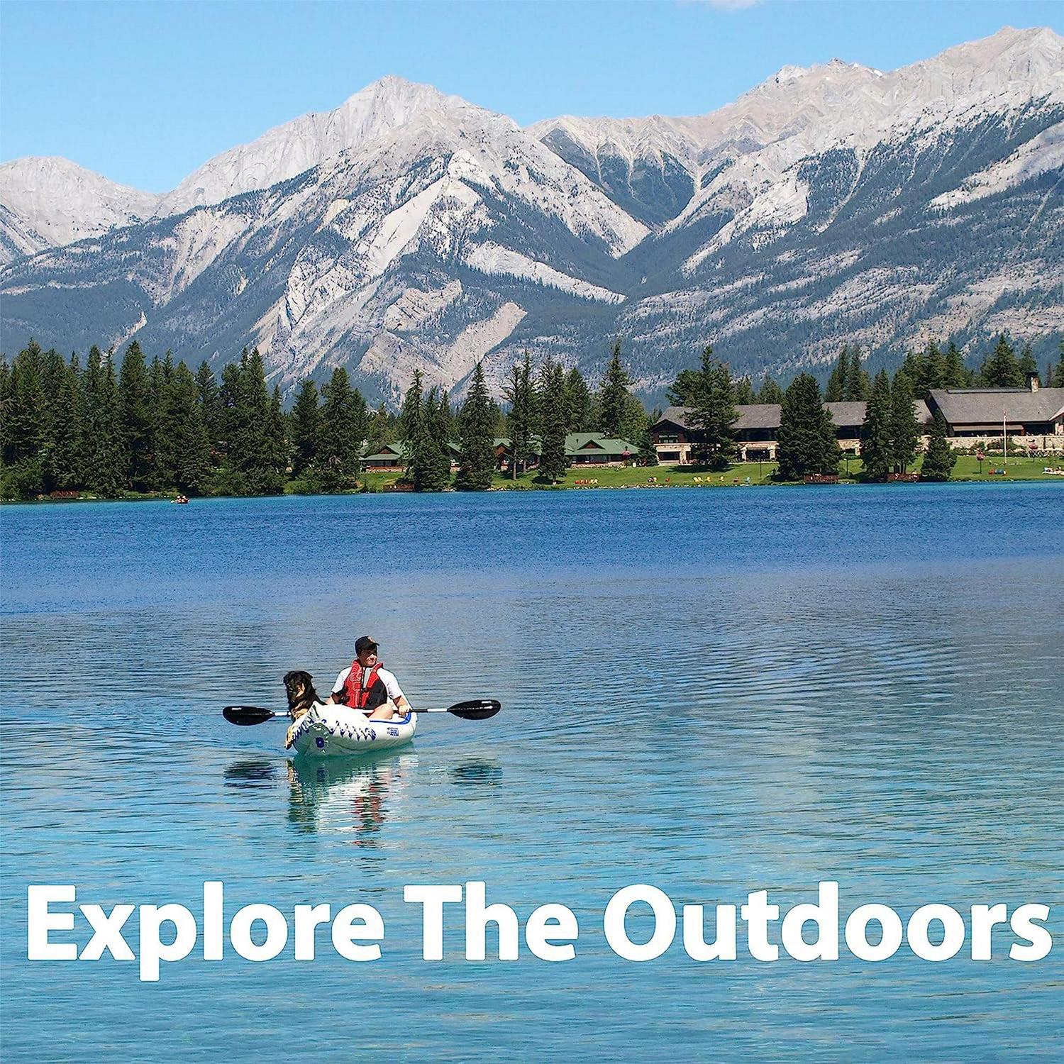 Sea Eagle SE330 Two Person Inflatable Sport Kayak Boat with Seats, Paddles, Pump, Bag-Affordable-Lightweight-Portable - Pro Package - Image 7