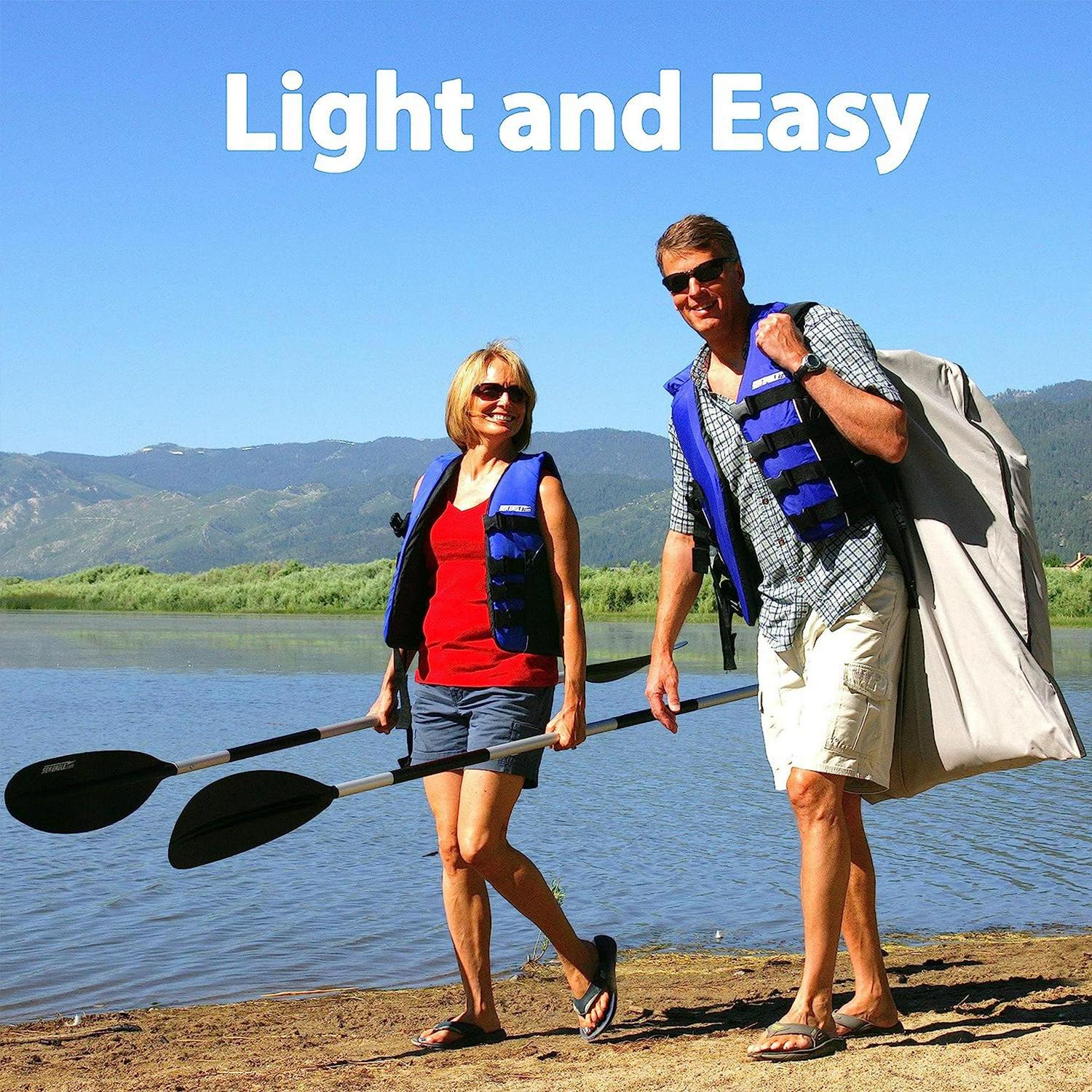 Sea Eagle SE330 Two Person Inflatable Sport Kayak Boat with Seats, Paddles, Pump, Bag-Affordable-Lightweight-Portable - Pro Package - Image 8