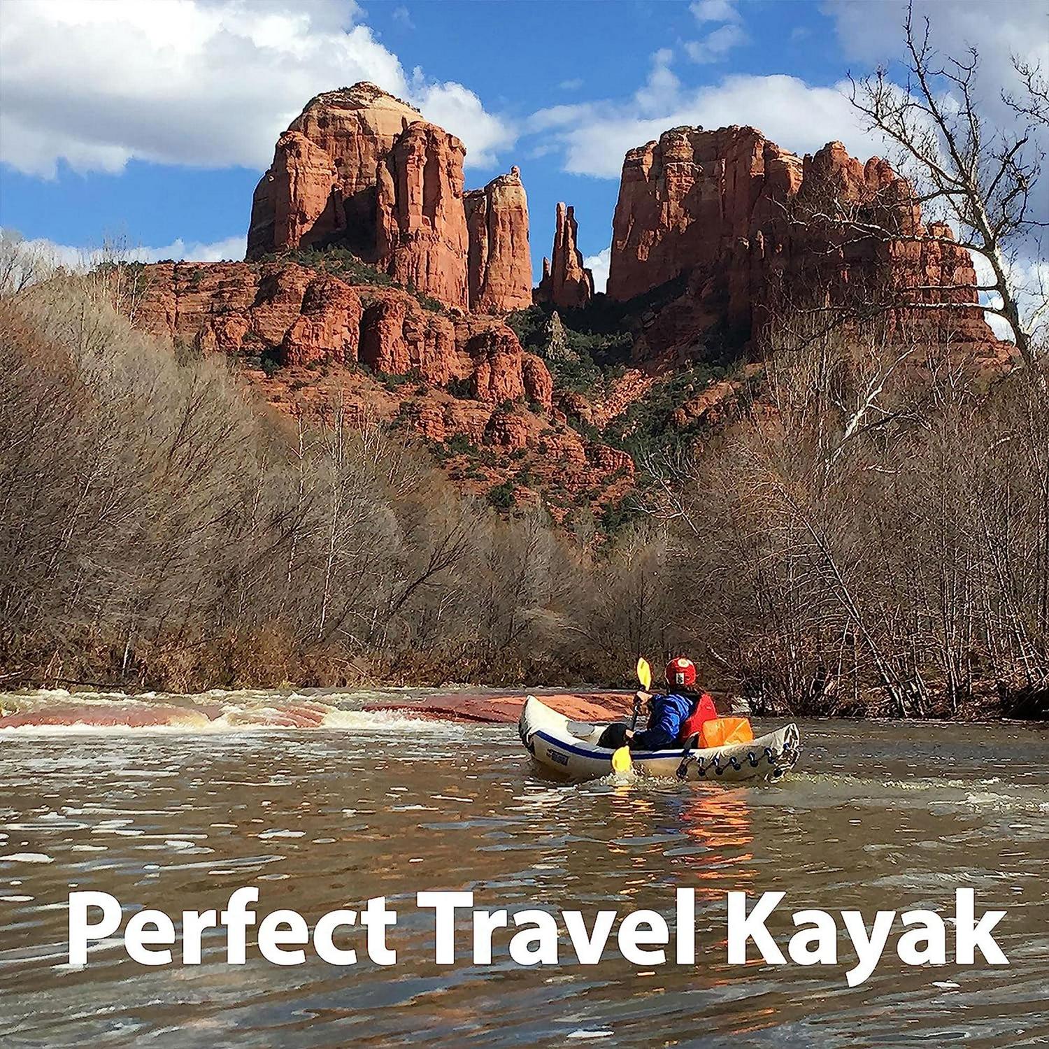 Sea Eagle SE330 Two Person Inflatable Sport Kayak Boat with Seats, Paddles, Pump, Bag-Affordable-Lightweight-Portable - Pro Package - Image 3