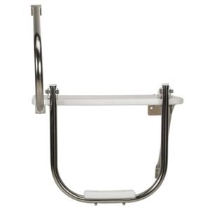 Seachoice Poly Swim Platform, Outboard, Stainless Steel, High-Strength Polyethylene Platform