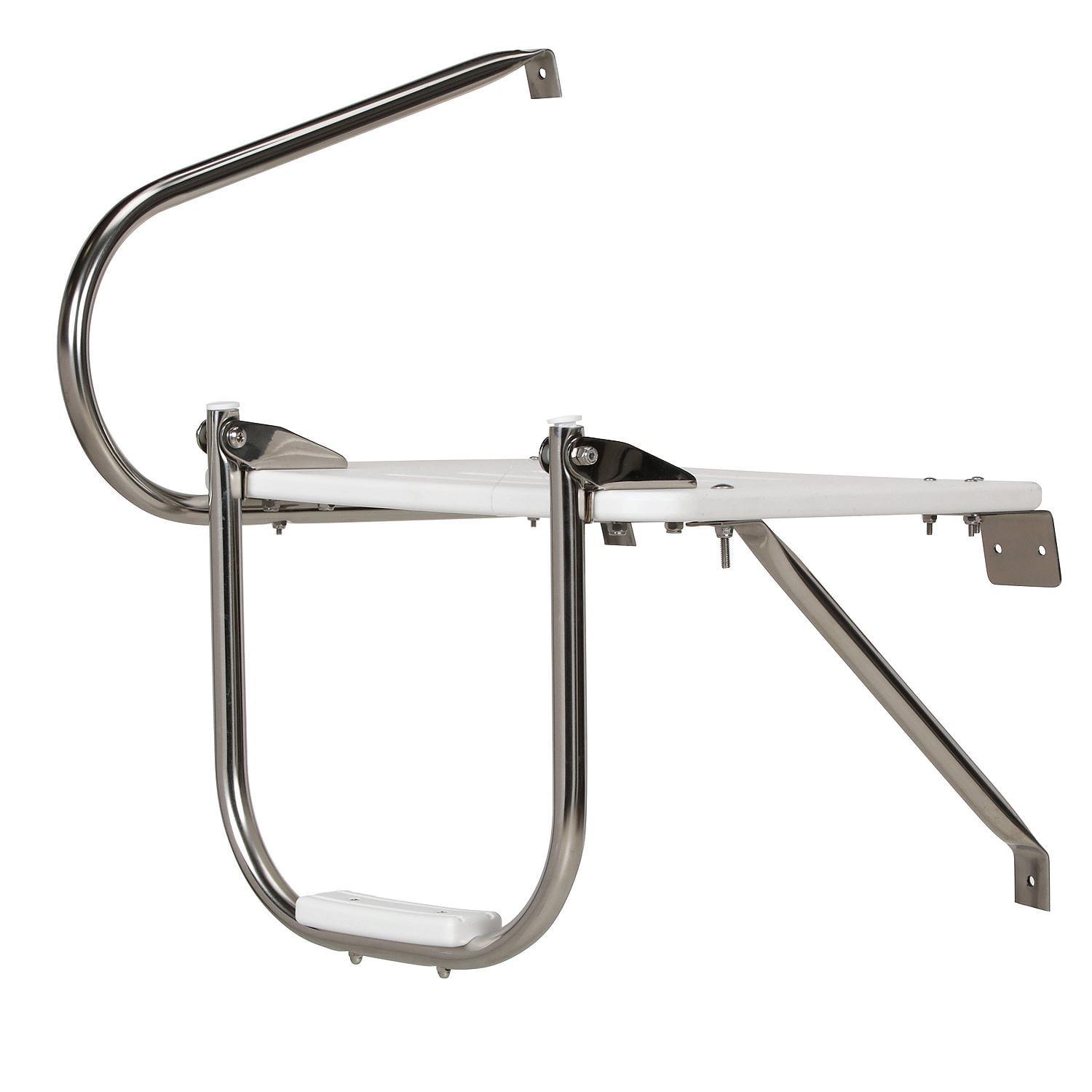 Seachoice Poly Swim Platform, Outboard, Stainless Steel, High-Strength Polyethylene Platform - Image 2