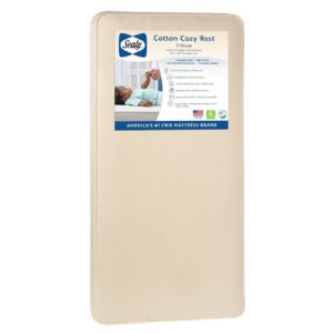 Sealy Cotton Cozy Rest 2-Stage Crib Mattress and Toddler Mattress