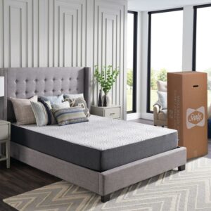 Sealy Essentials 10” Medium Queen Gel Memory Foam Mattress-in-a-Box, Adult