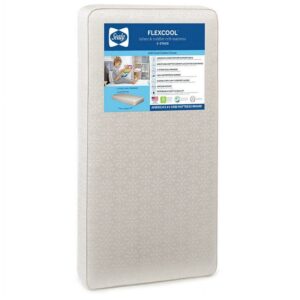 Sealy Flex Cool Breathable 2-Stage Baby Crib Mattress and Toddler Mattress, 204 Coil