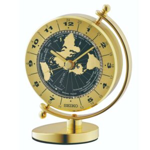 QHG106GLH Desk & Table Clock, Golden