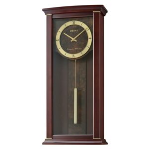 Seiko Contemporary Classics Collection Pendulum Wall Clock, Traditional, Quartz, Analog QXH067BLH