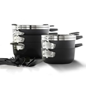 Select by Calphalon Space-Saving Hard-Anodized Nonstick 14-Piece Cookware Set
