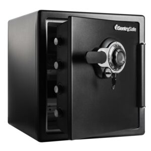 SentrySafe SFW123DTB Fire-Resistant and Water-Resistant Safe with Combination Lock, 1.23 Cu. Ft.