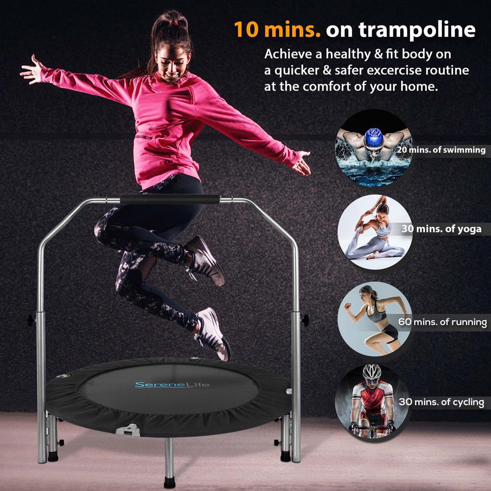 SereneLife 40 Inch Portable Pro Aerobics Jumping Sports Trampoline, Adult Size - Image 7
