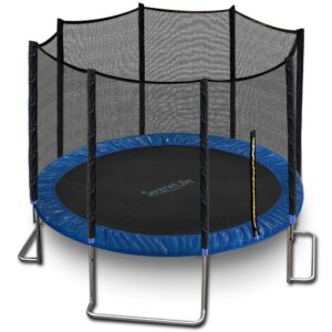SereneLife ASTM Approved Trampoline W/ Net Enclosure Stable, Strong Kids and Adult Trampoline W/ Net