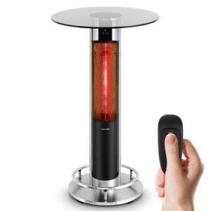 SereneLife Infrared Patio Heater, Electric Patio Heater for Indoor/Outdoor Use, 1500 W, (Black)
