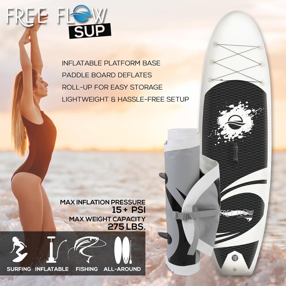 SereneLife SLSUPB06 - Free Flow Paddleboard SUP - Stand Up Water Paddle-Board (10 Ft.) - Image 4
