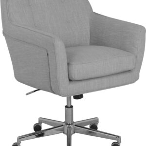 Serta Ashland Home office Chair Light Gray Memory Foam Chrome-Finished Base