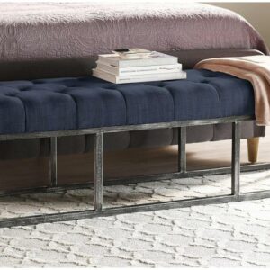 Serta Danes Tufted Bench with Iron Legs