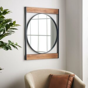 (Set of 4) MoDRN Industrial Metal Wall Mirror