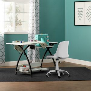 Sew Ready Comet Sewing Table Folding Top Adjustable Platfomr Black/White