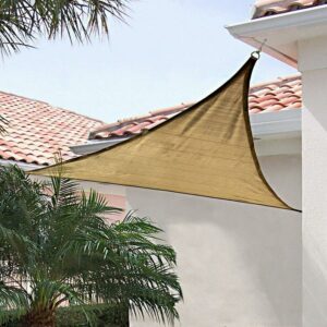 ShadeLogic Sun Shade Sail Heavy Weight 16 Foot Triangle - Sand