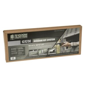 Shadow Hunter SHSSGW Gun Silent Shadow Window Kit System for Deer Hunting Blinds, 2 Piece Set with 24" x 8" Windows