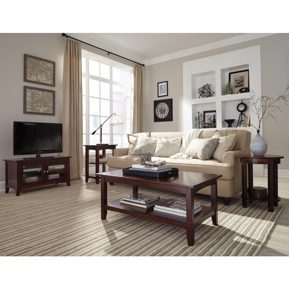 Alaterre Furniture Shaker Cottage Rectangle Coffee Table, Open Bottom Shelf Living Room Furniture, Hardwood & Composite Woods, Espresso - Image 4