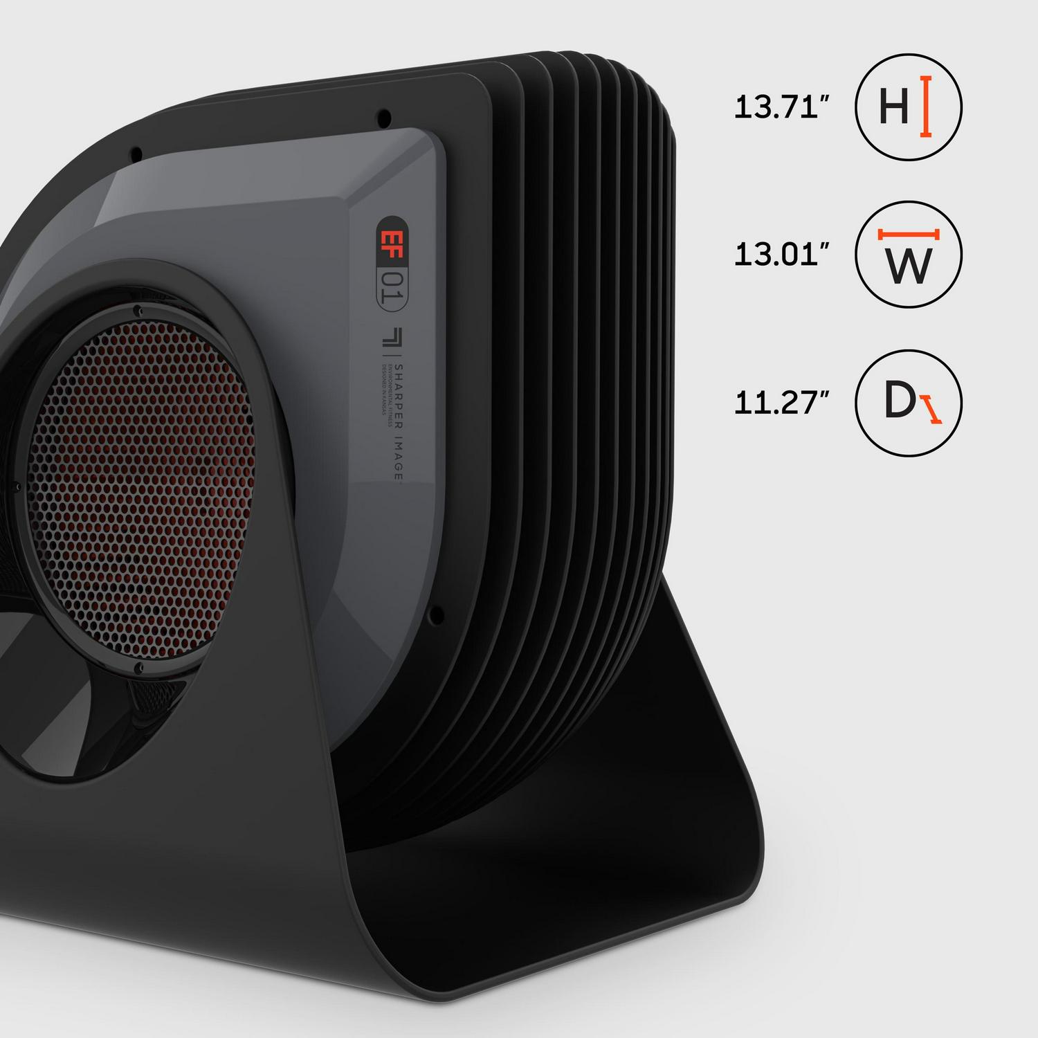 Sharper Image FLY 01 Fitness Fan with Remote, 13.7" Height, Black - Image 3