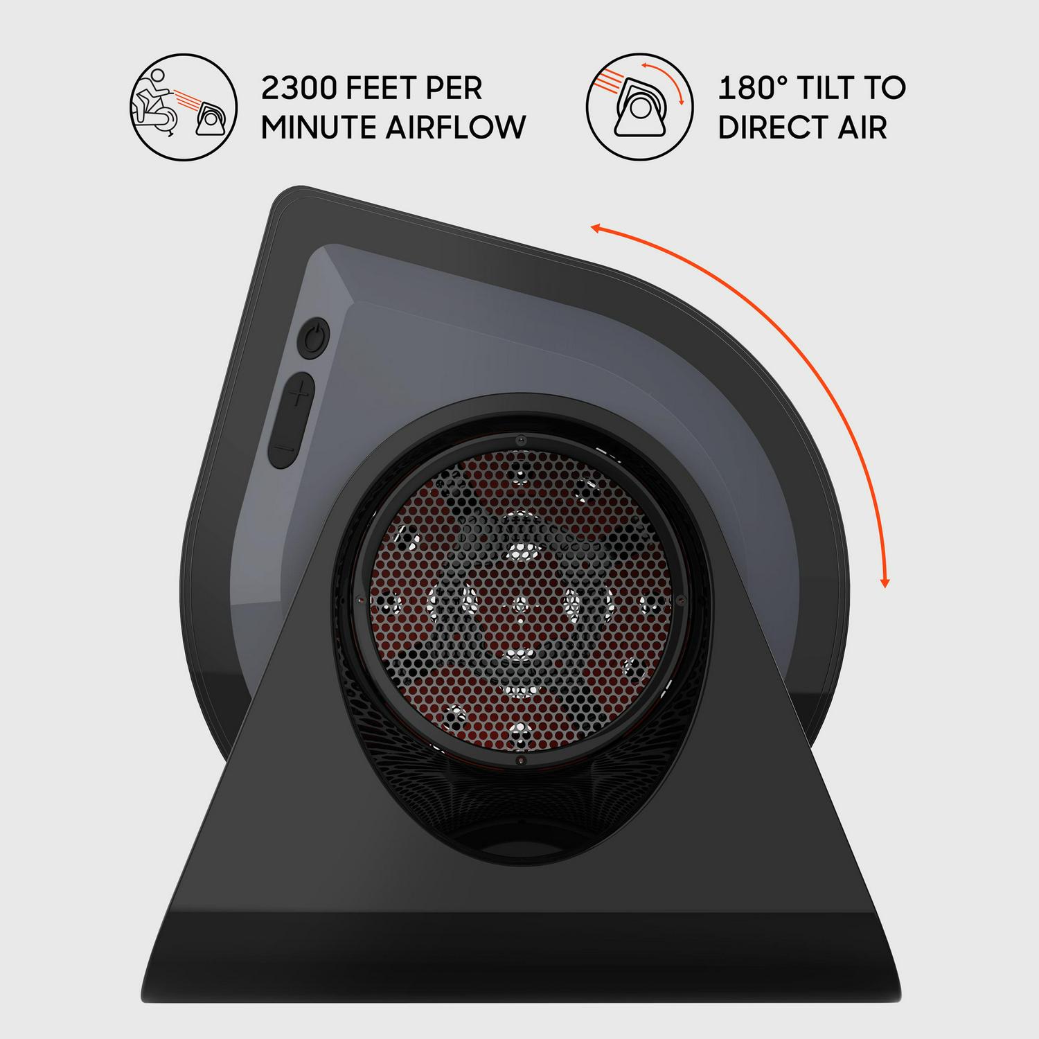 Sharper Image FLY 01 Fitness Fan with Remote, 13.7" Height, Black - Image 4