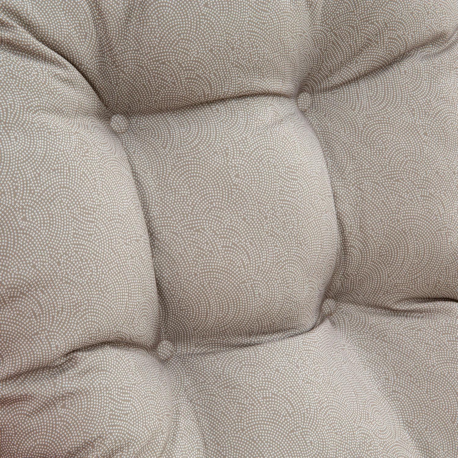 REJOICE HOME Kids Modern Cozy Solid Hardwood Glider Rocking Chair with Ottoman, Espresso/Taupe Swirl - Image 3