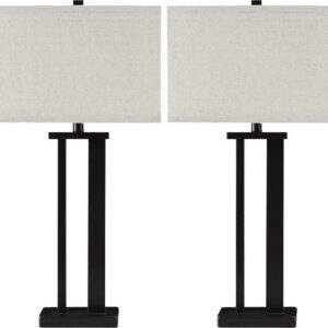 Signature Design by Ashley Contemporary Aniela Table Lamp (Set of 2) Bronze Finish