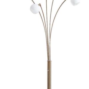 Signature Design by Ashley Contemporary Taliya Arc Lamp Champagne/White