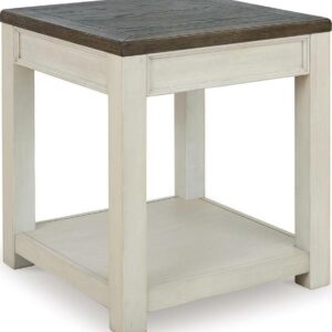 Signature Design by Ashley Casual Bolanburg End Table  Brown/White