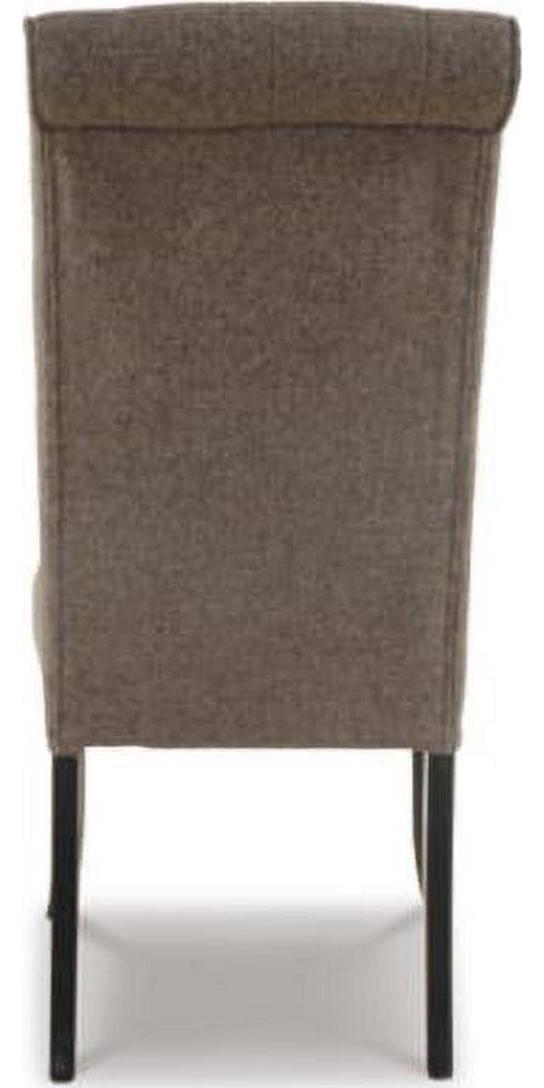 Signature Design by Ashley Tripton Classic Tufted Upholstered Armless Dining Chair, Set of 2, Brownish Gray - Image 6