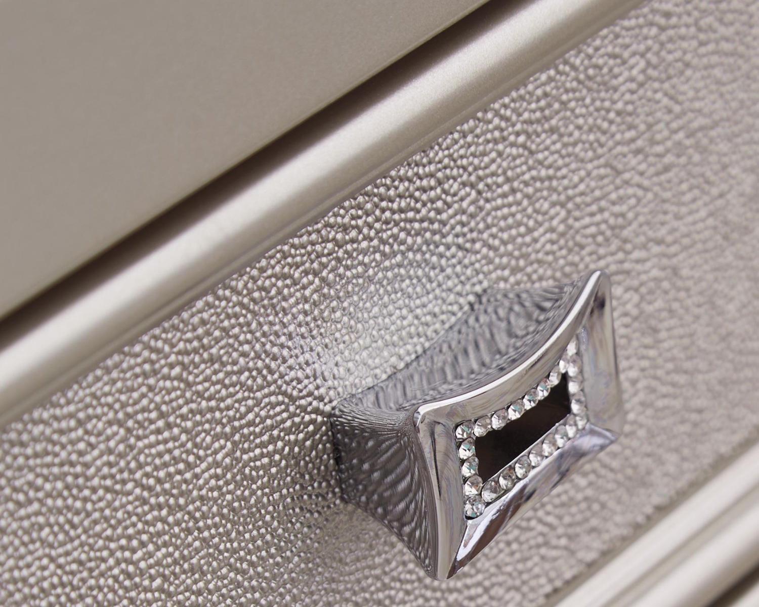 Signature Design by Ashley Traditional Coralayne 3 Drawer Nightstand, Silver - Image 5