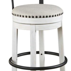 Signature Design by Ashley Casual Valebeck Bar Height Bar Stool, White