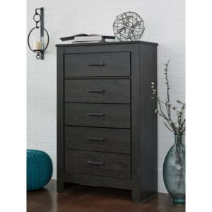 Signature Design by Ashley Brinxton 5 Drawer Chest in Almost Black