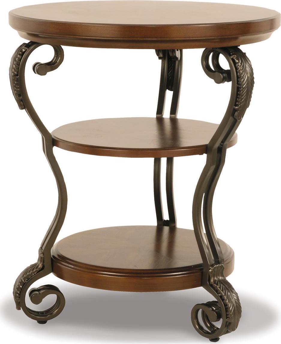 Signature Design by Ashley Traditional Nestor Chairside End Table Medium Brown - Image 4