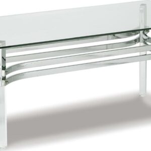 Signature Design by Ashley Contemporary Braddoni Coffee Table  Chrome Finish