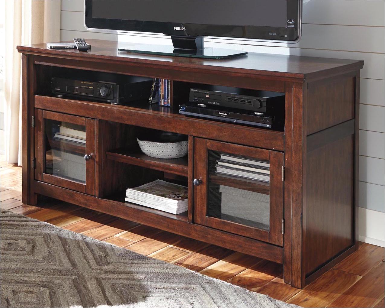 Signature Design by Ashley Traditional Harpan 60" TV Stand Reddish Brown - Image 2