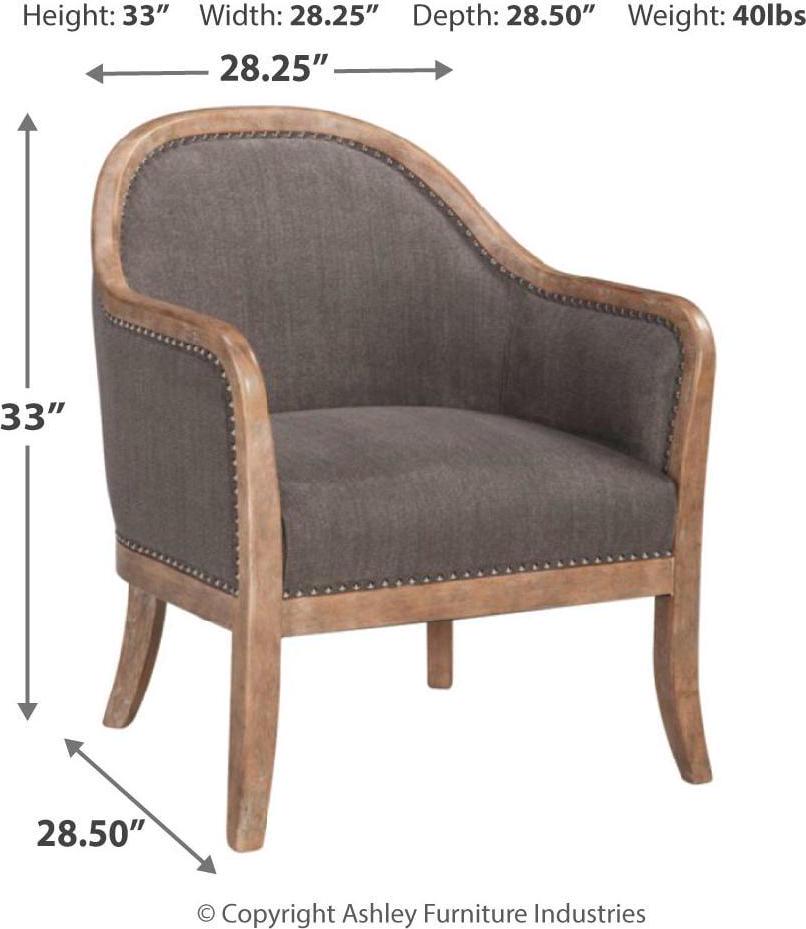 Signature Design by Ashley Contemporary Engineer Accent Chair Brown - Image 3